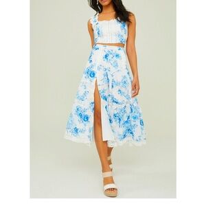 Altar'd State belle floral midi skirt